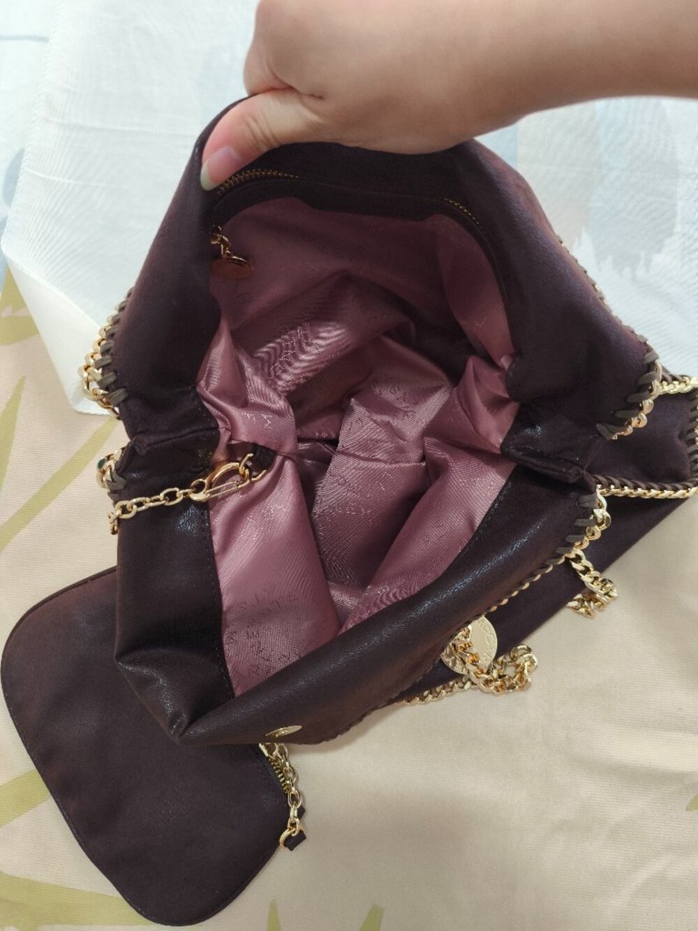 Stella Mccartney Brown Tote Bag Comes With A Small Wallet - Picture 7 of 13